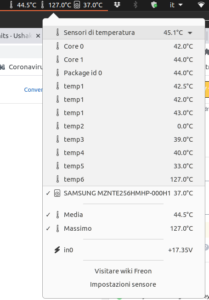 Freon gnome extension