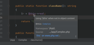 Laravel - un metodo static PHP non riconosce la variabile $this