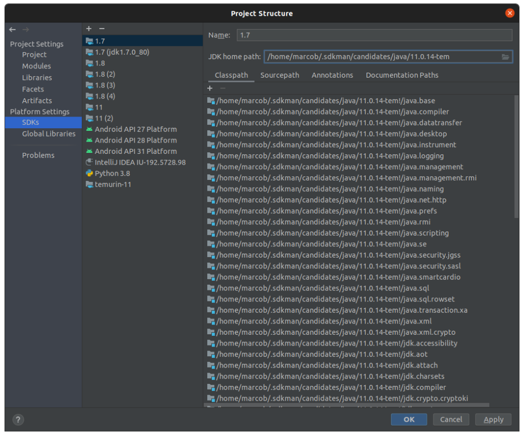 Selezionare la JDK di default per i nuovi progetti Grails